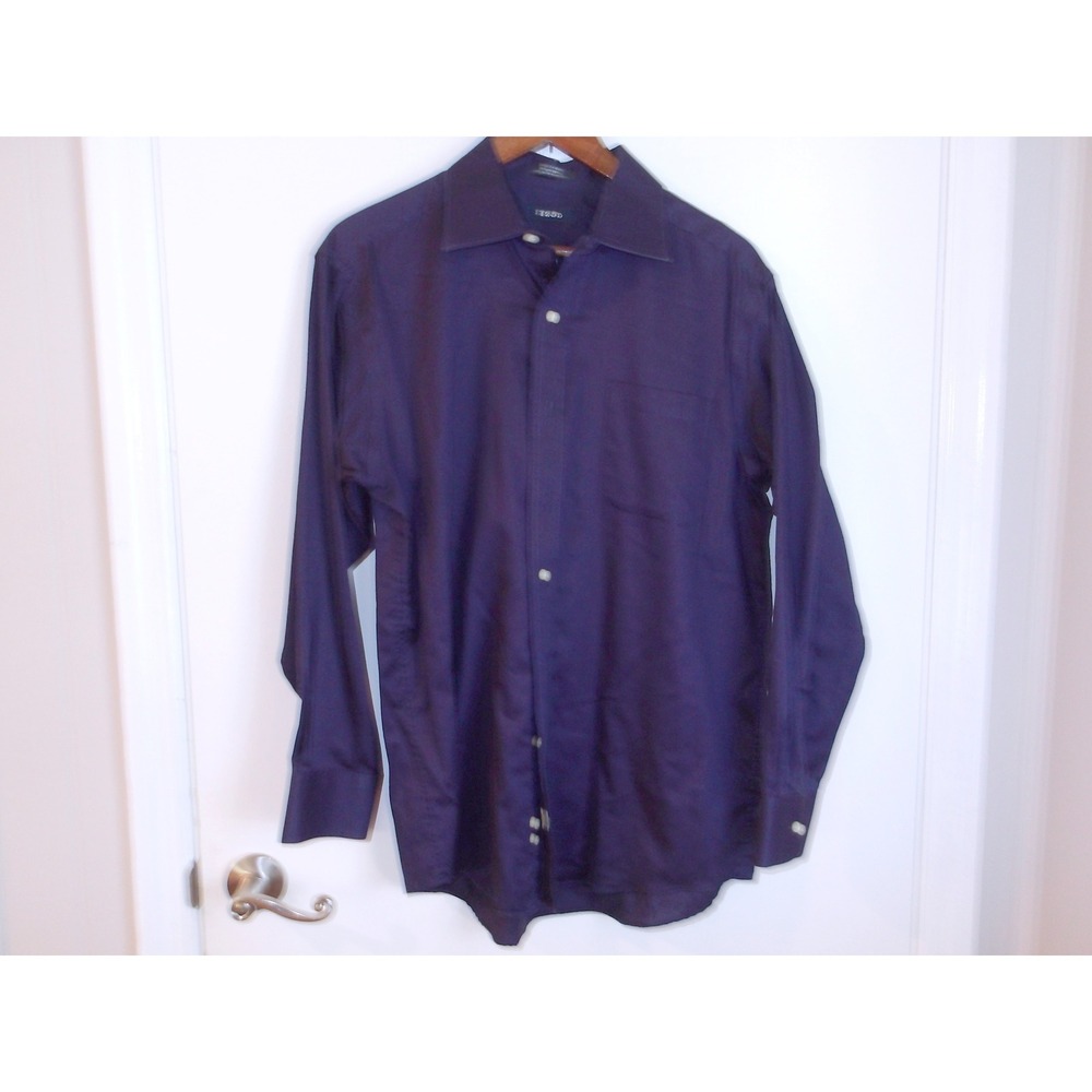 Izod Dress Shirt Long Sleeve Button Down Collared Career Casual Sz L‎ /#5298